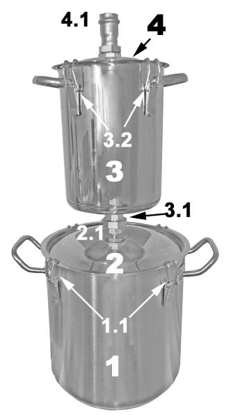 Destille für ätherische Öle mit 10,5 l Wasser-/Dampfkessel - all inclusive